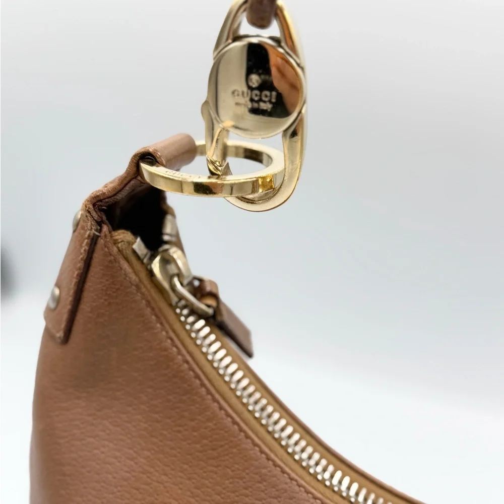 Gucci Brown Leather Shoulder Bag (pelove) - Picture 7 of 11